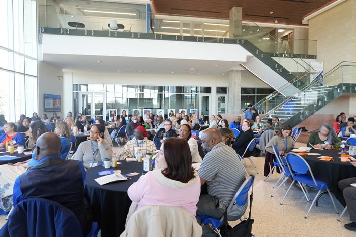 Attendees gather for a UTA School of Social Work Alumni Lunch in Spring of 2025.