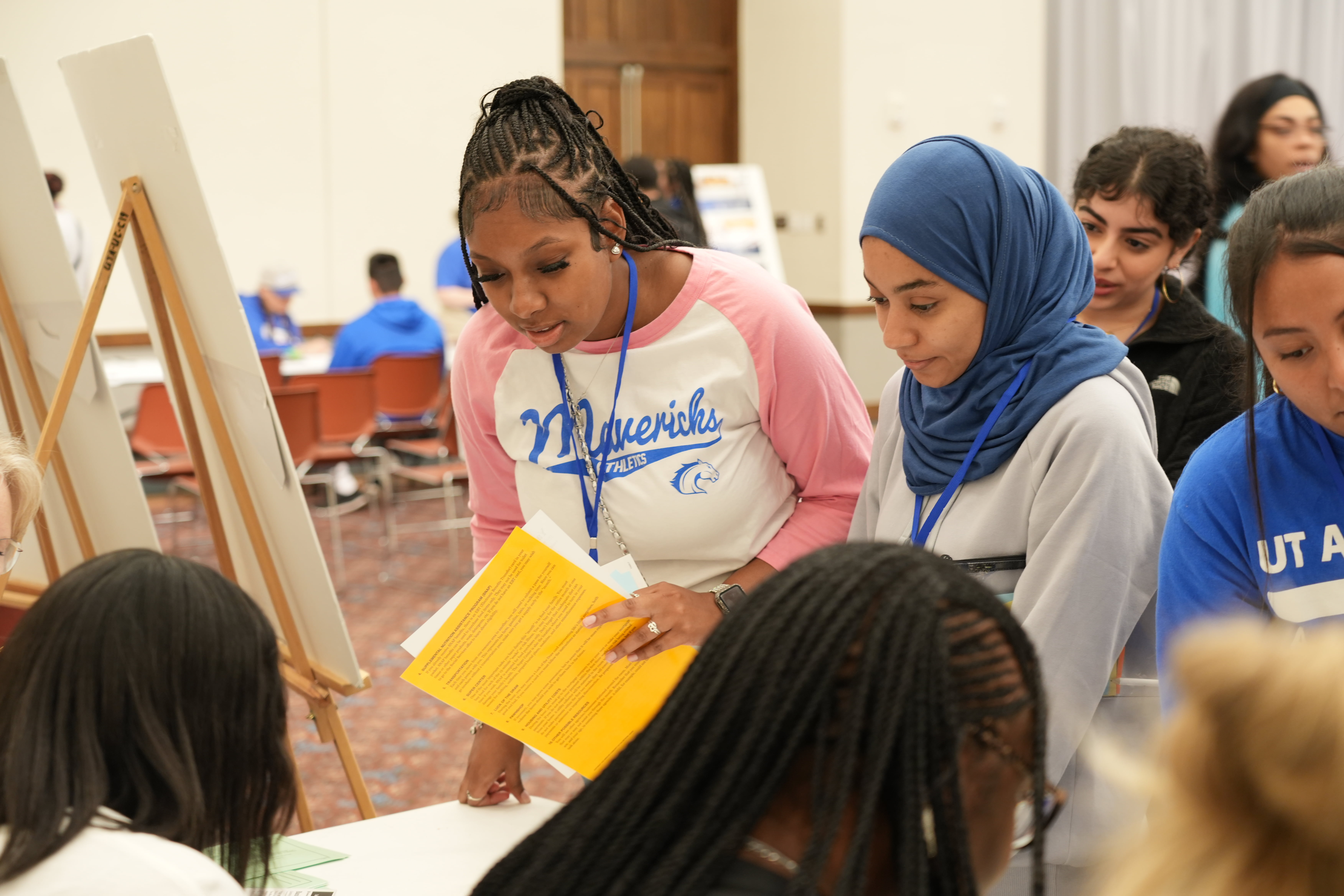 UTA School of Social Work Students participate in an interprofessional education (IPE) module on April 7, 2025.