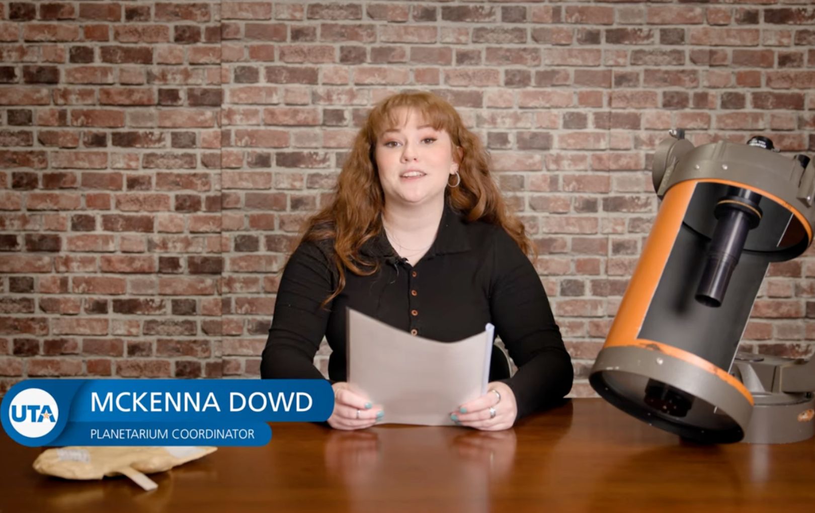 Screenshot of McKenna Dowd speaking in a video 