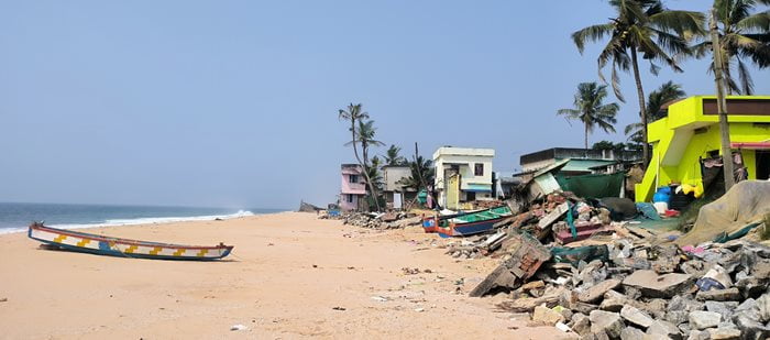 The coastline of Anjengo, Republic of India. (Photo by Ebin Thomas)