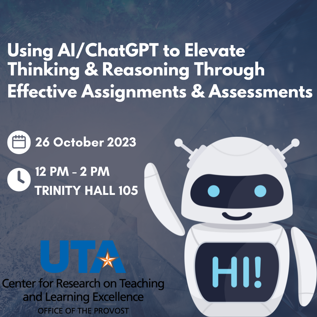 An image with Robot saying Hi for the AI/ChatGPT session