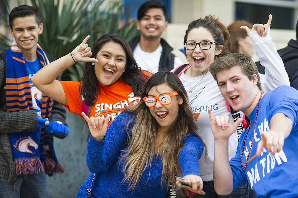Students enjoying