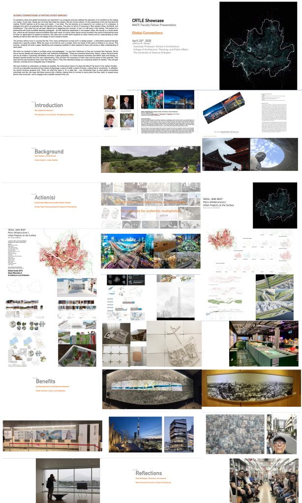 Joshua Nason's poster about global connections in his study abroad program in architecture