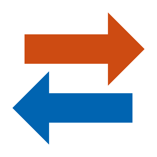 left and right arrows, stacked