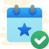 Events blue calendar icon