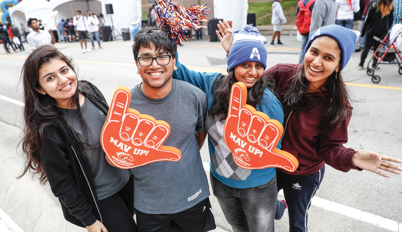 International students at homecoming
