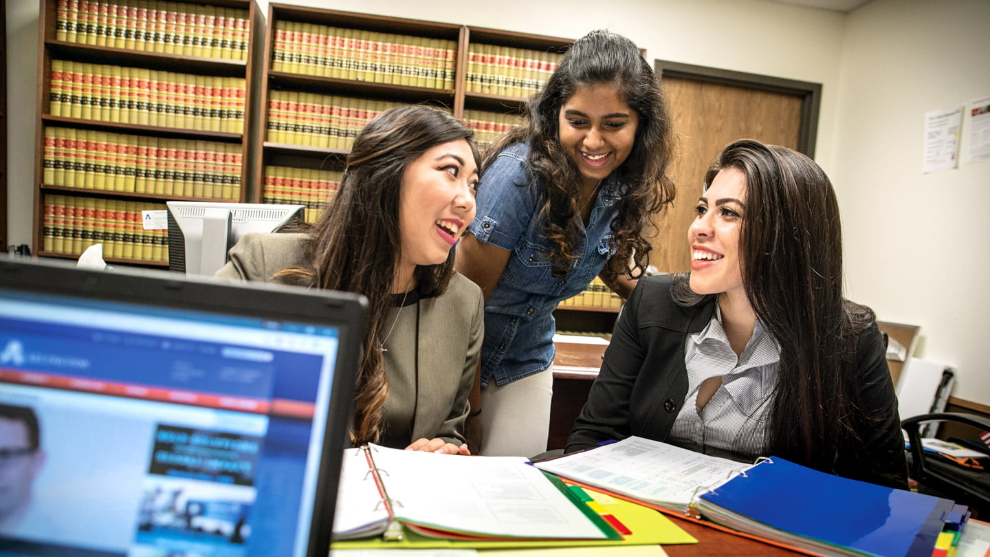 Students studying pre-law
