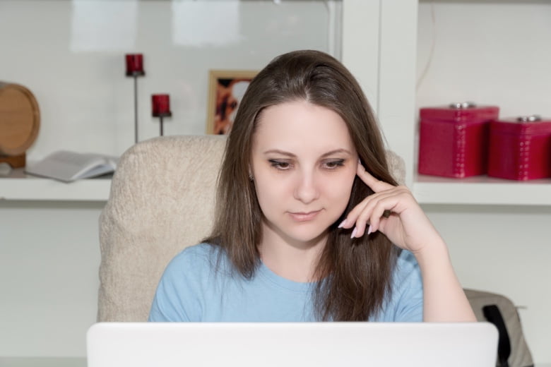 person with thinking expressions
