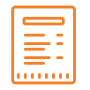 orange icon of printed report