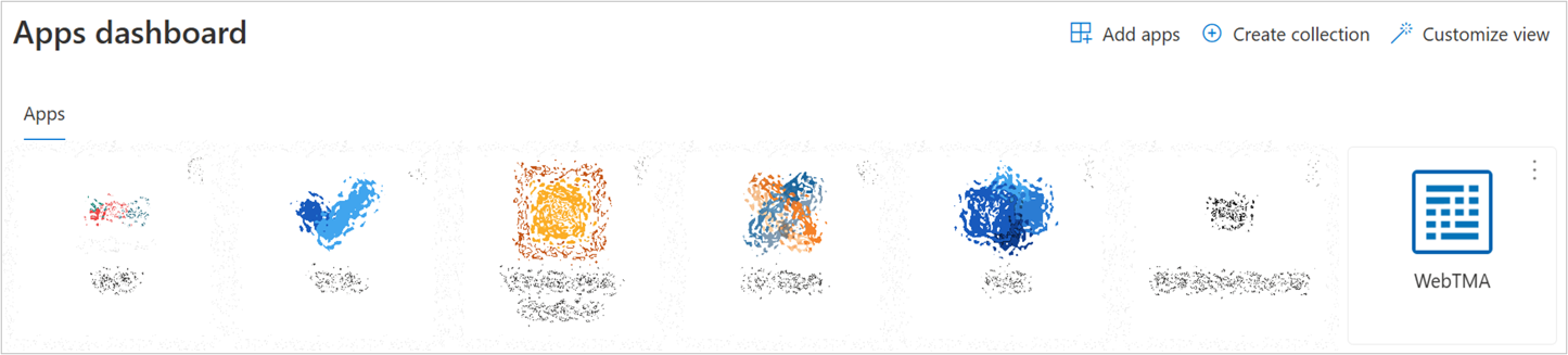 image of web t m a software tile in my apps collection