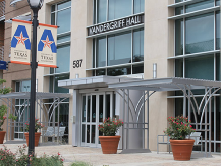 Front outside view of Vandergriff Hall