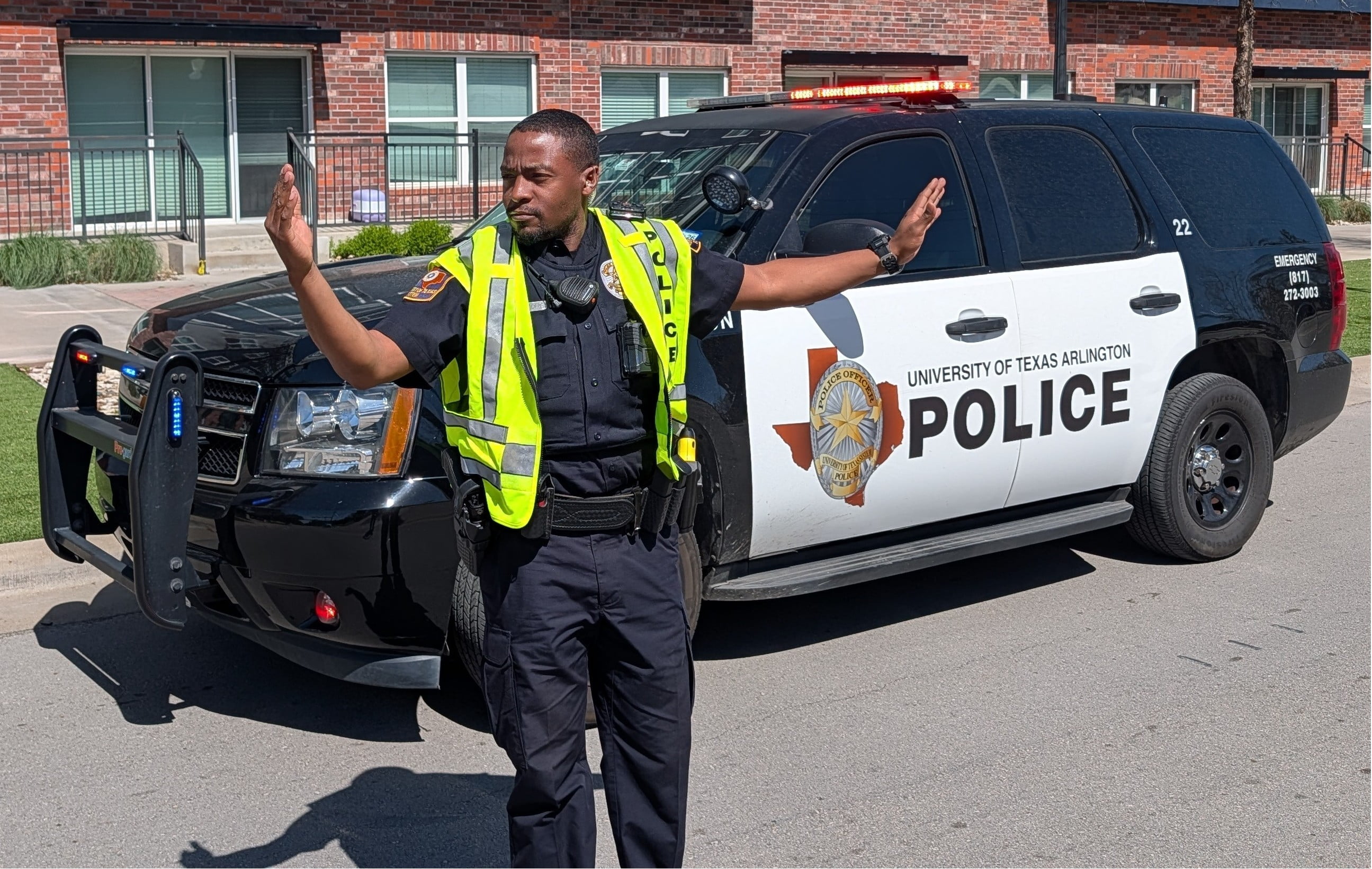 officer directing traffic