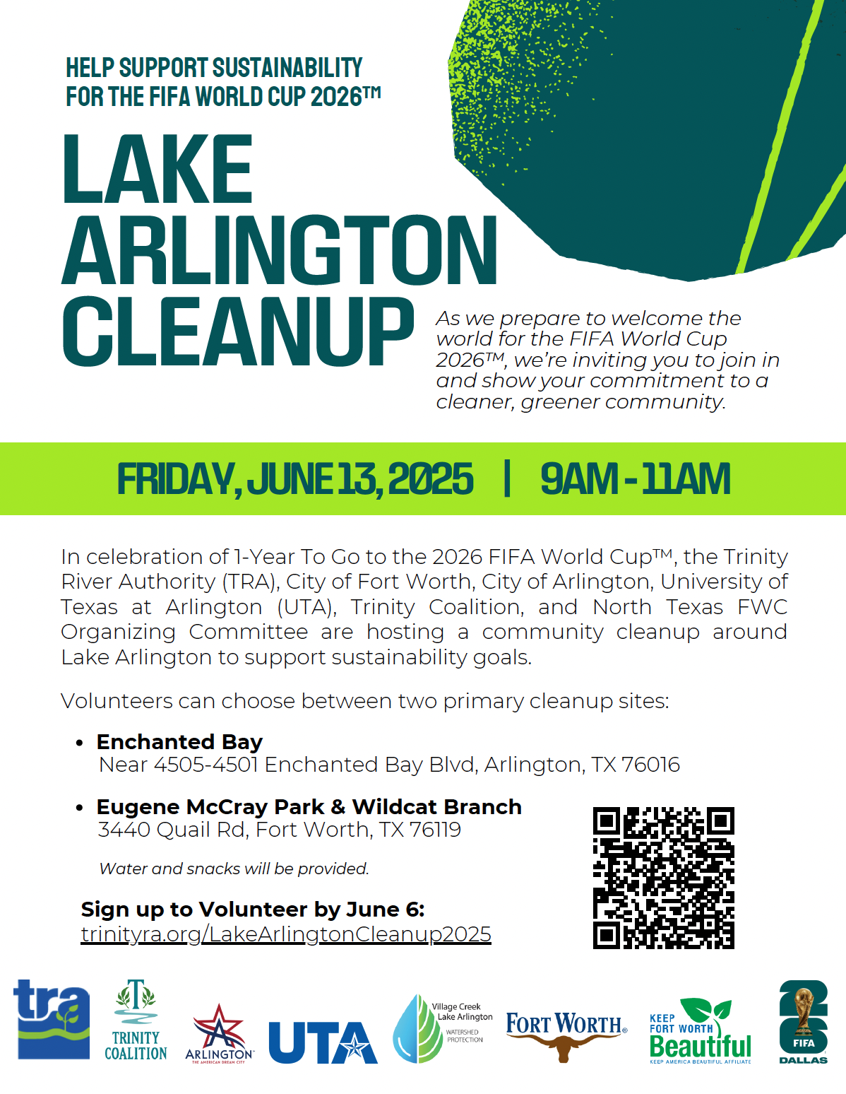 lake arlington cleanup flyer image