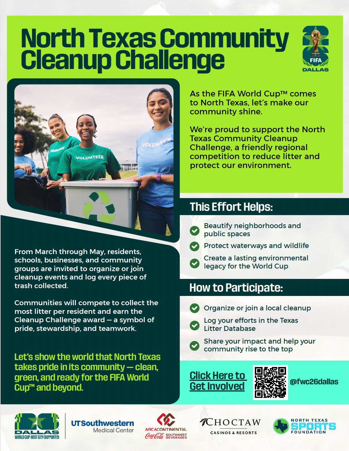 north texas community cleanup flyer