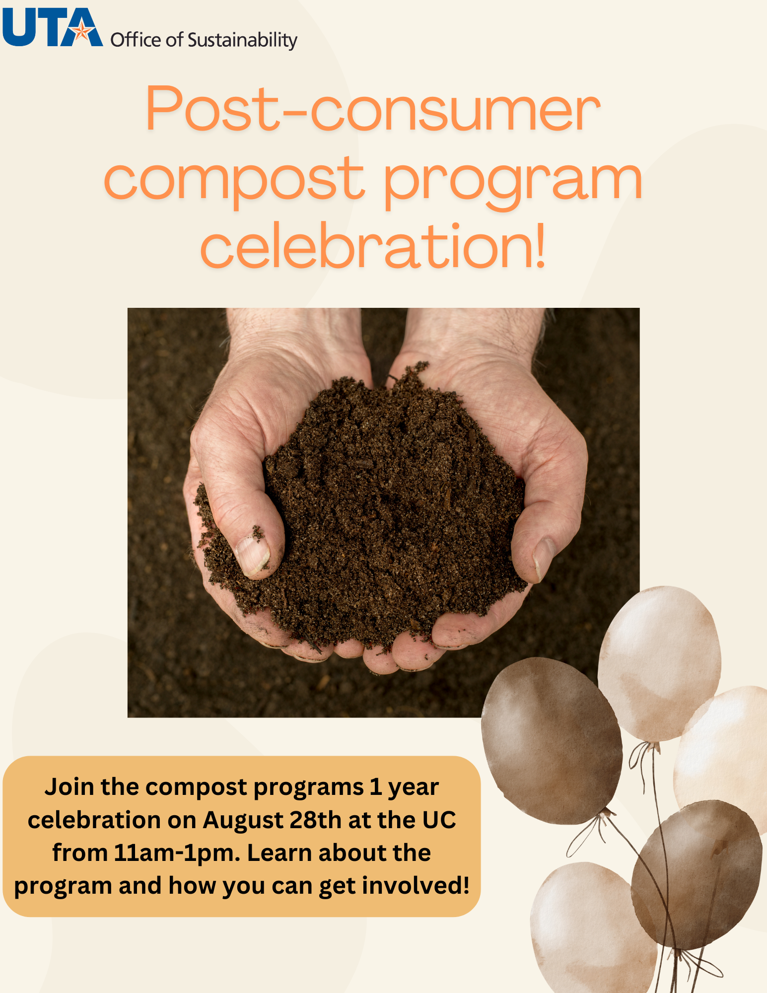 UTA compost celebration flyer" src="https://cdn.prod.web.uta.edu/-/media/project/website/campus-ops/sustainability/images/sustainability-main/events/post-consumer-compost-program-1-year-celebration.png" src="https://cdn.prod.web.uta.edu/-/media/project/website/campus-ops/sustainability/images/sustainability-main/events/post-consumer-compost-program-1-year-celebration.png?la=en" _languageinserted="true