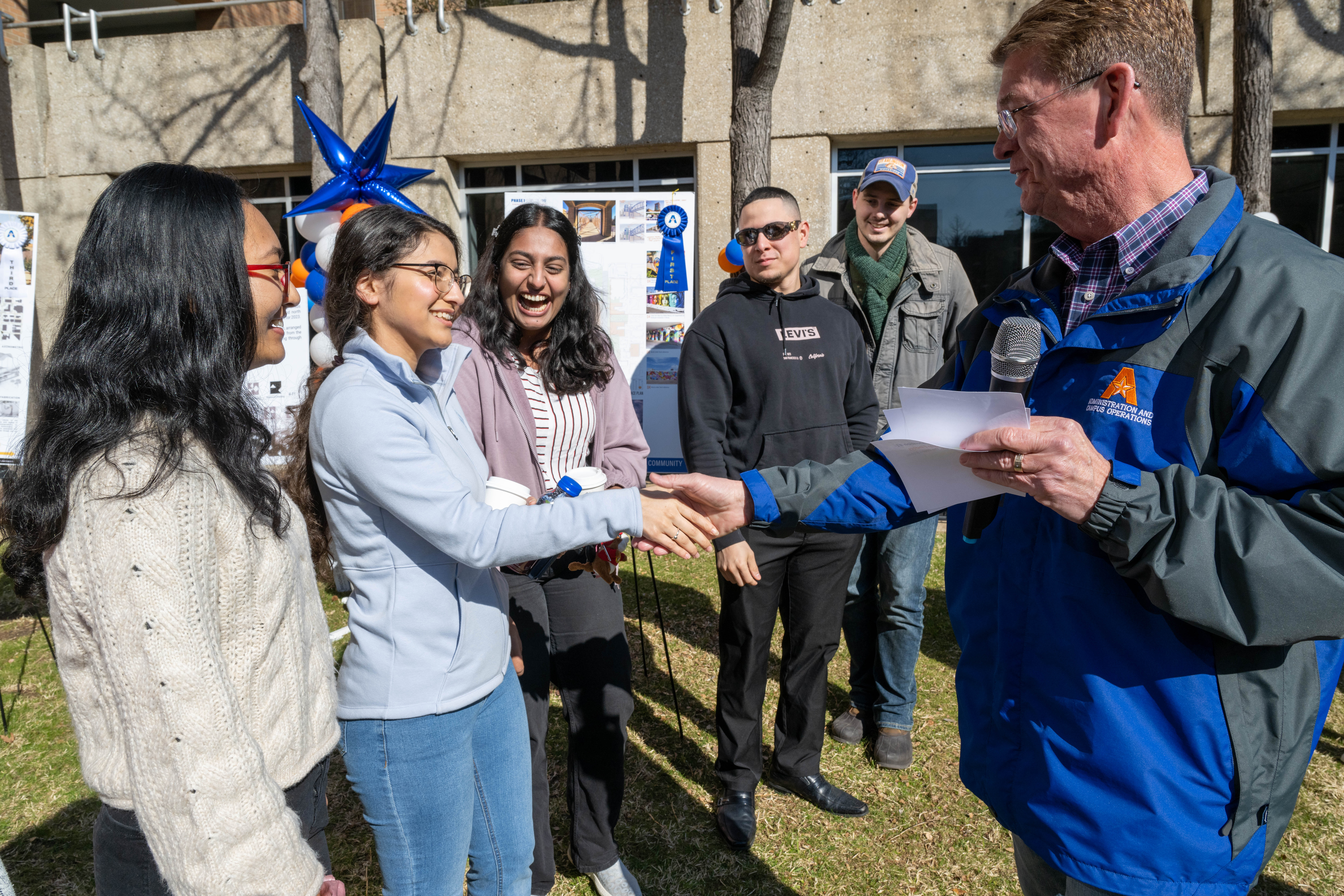 students participating in the event
