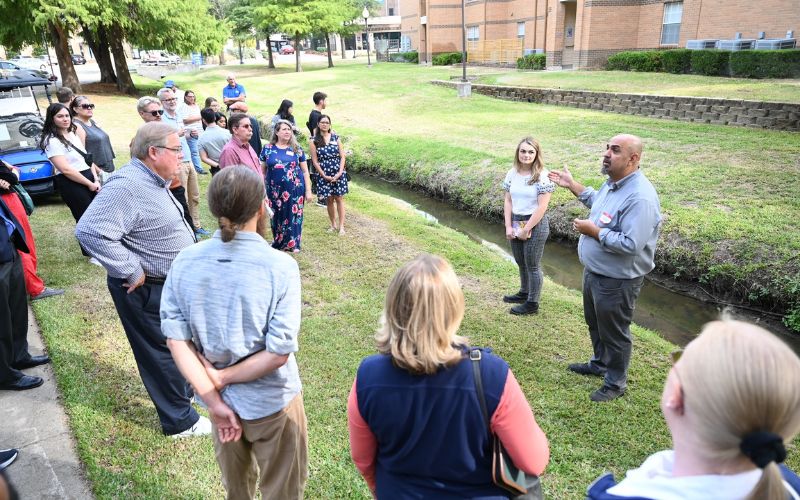 UTA students and other attendees at a recent EPA/UTA sustainability exercise.