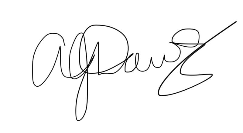 August Davis signature