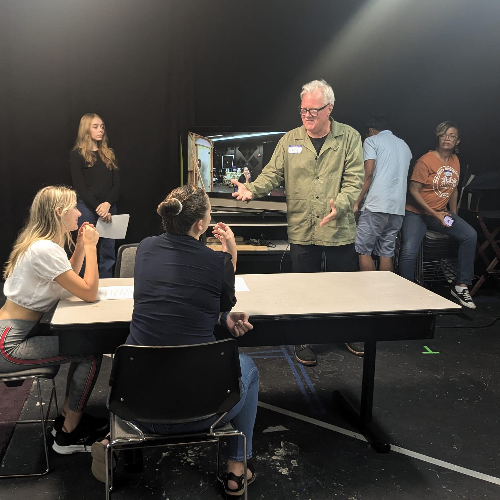 Norry Niven with students in Commercial Production class