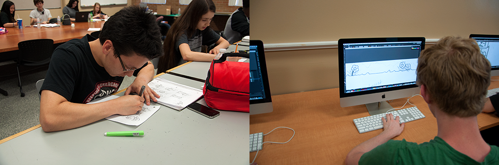 An image of people using computers