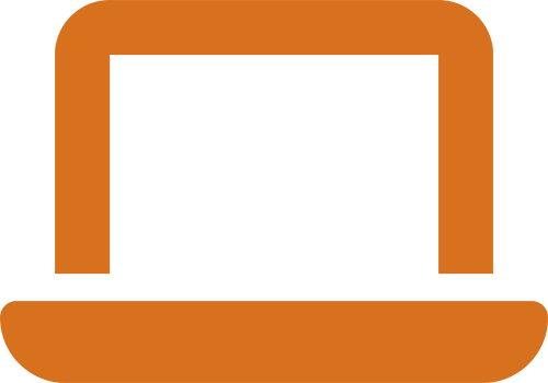 laptop icon in orange