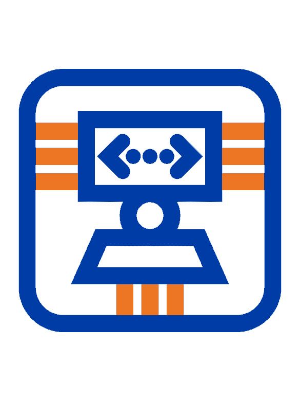code on a computer in illustrated style