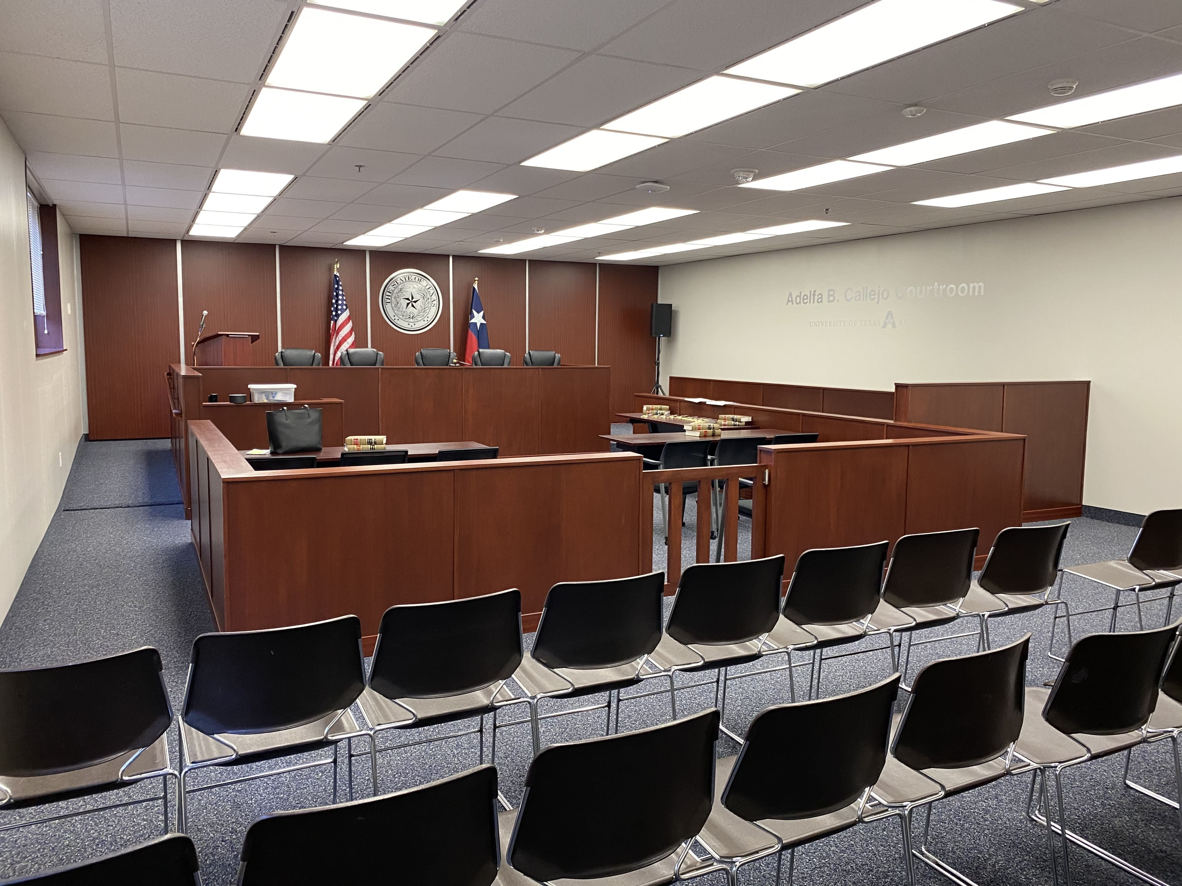 Amber White mock courtroom