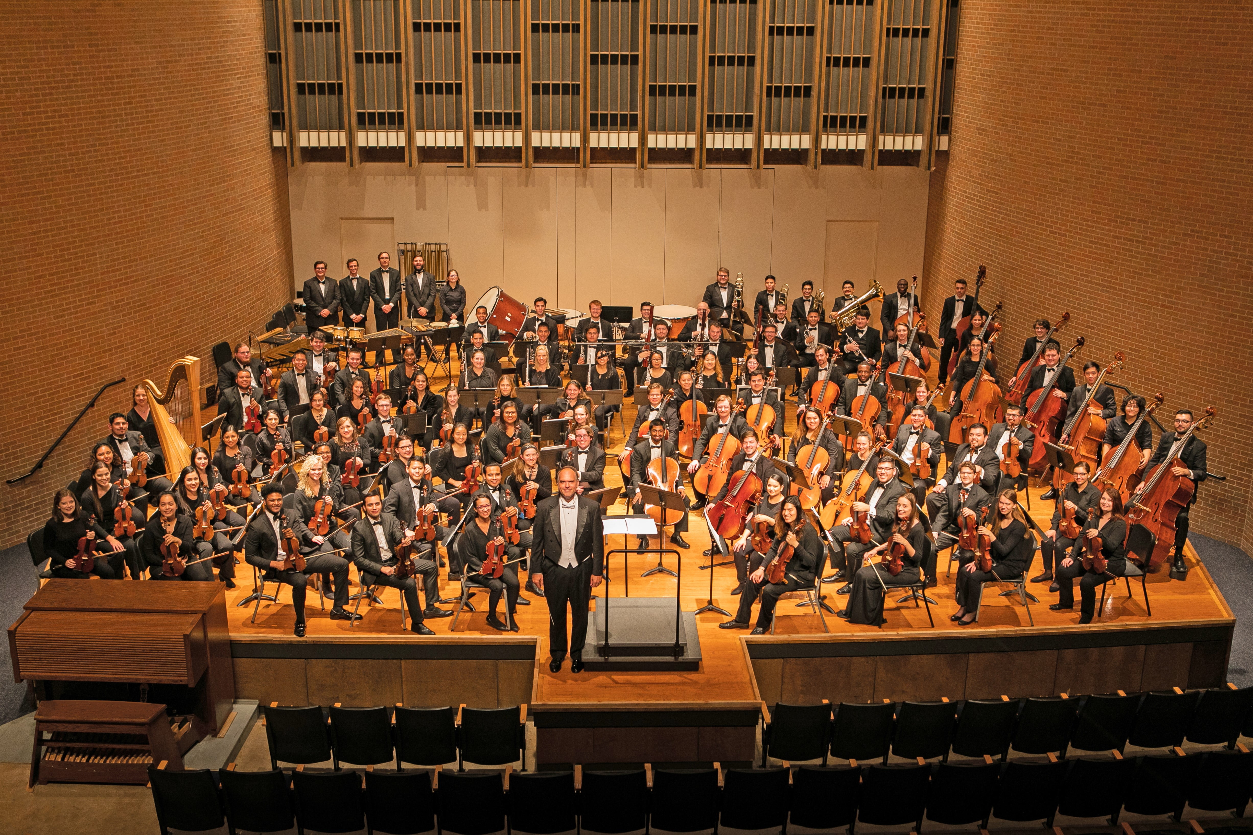orchestra on stage
