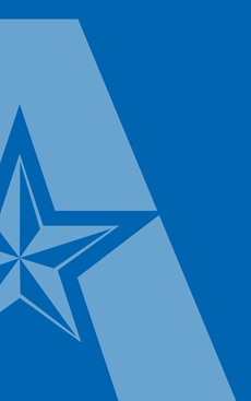 Blank cover, U T A blue background with the U T A A in a lower opacity on top, off centered.