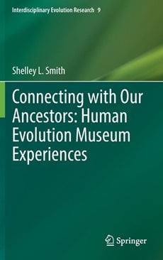 Connecting with Our Ancestors book cover with one big solid color rectangle that has the book title, and a smaller, different shade rectangle at the top