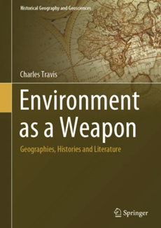 "Environment as a Weapon" cover. Top one-third is of a map and the rest of the cover is a plain color with the title.