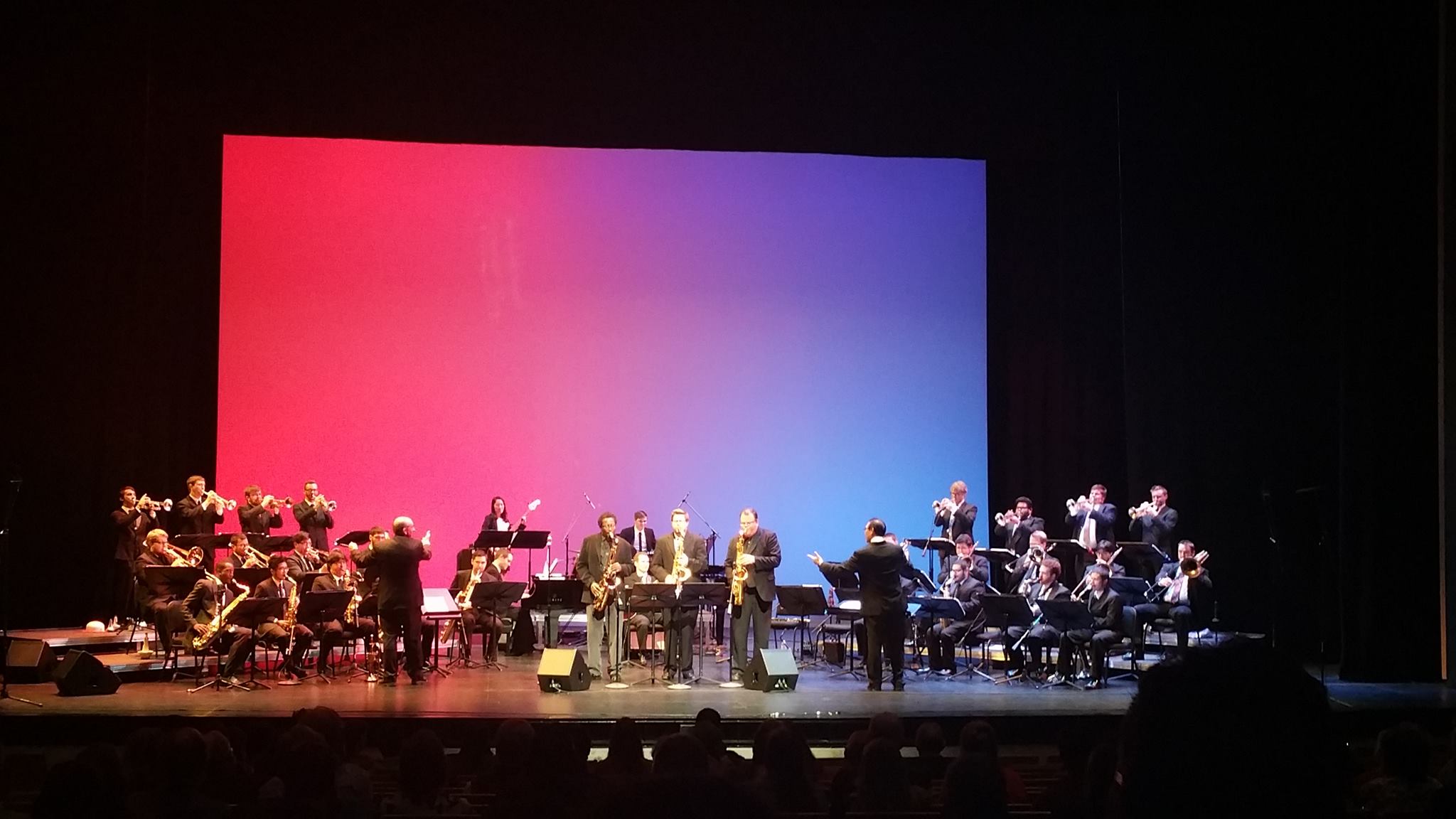 jazz ensemble performing on stage
