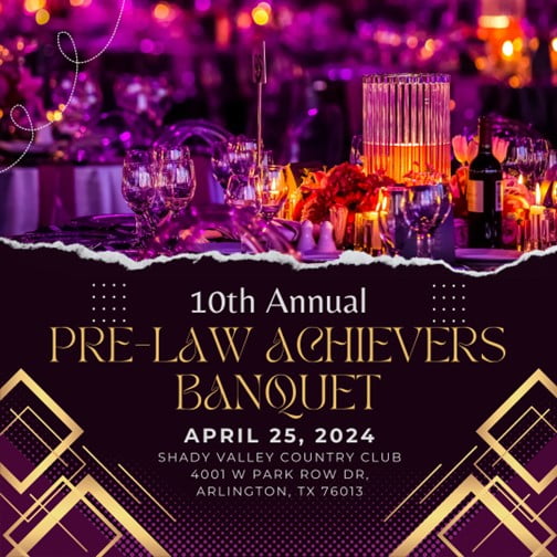 11th Annual Pre-Law Achievers Banquet graphic