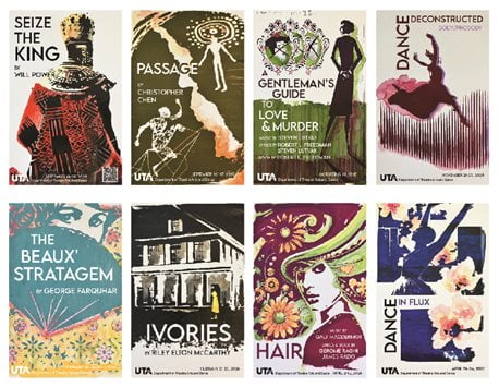 set of illustrations for the season posters