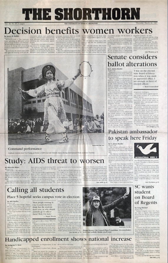 1987 shorthorn newspaper