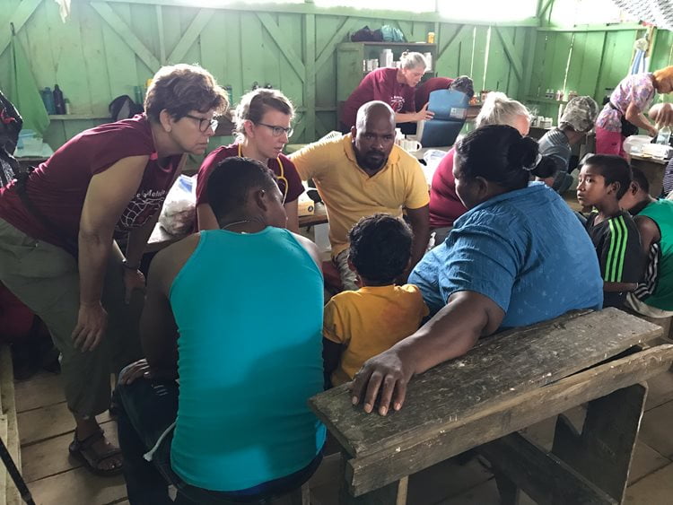 Volunteers with Send Hope meet with locals of the Mosquito Coast region of Honduras. (Courtesy photo)