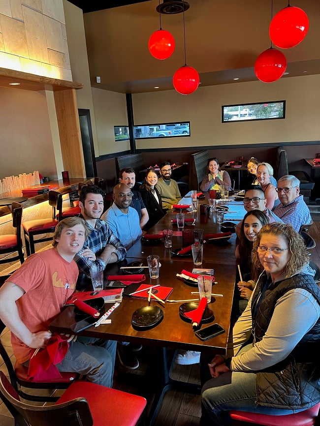 Melisa attending a Yardi team lunch