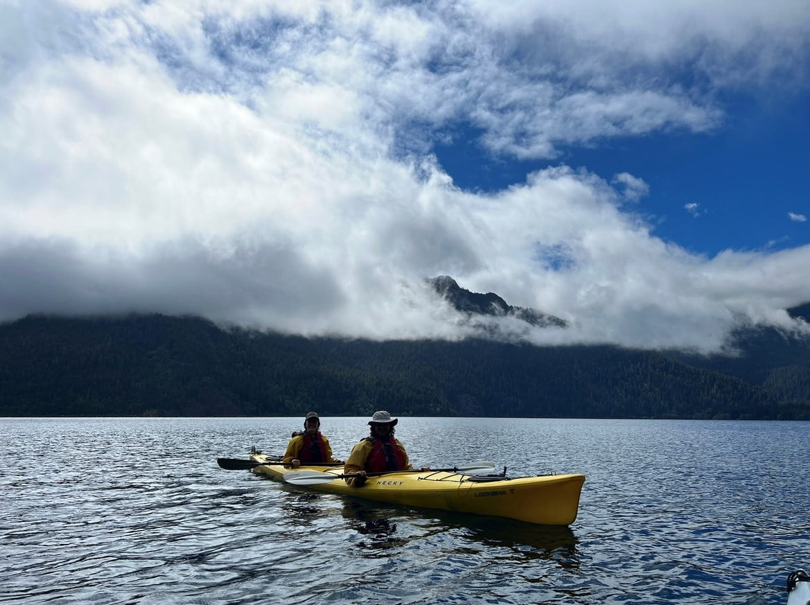 Kyle Duncan kayaking with wife
