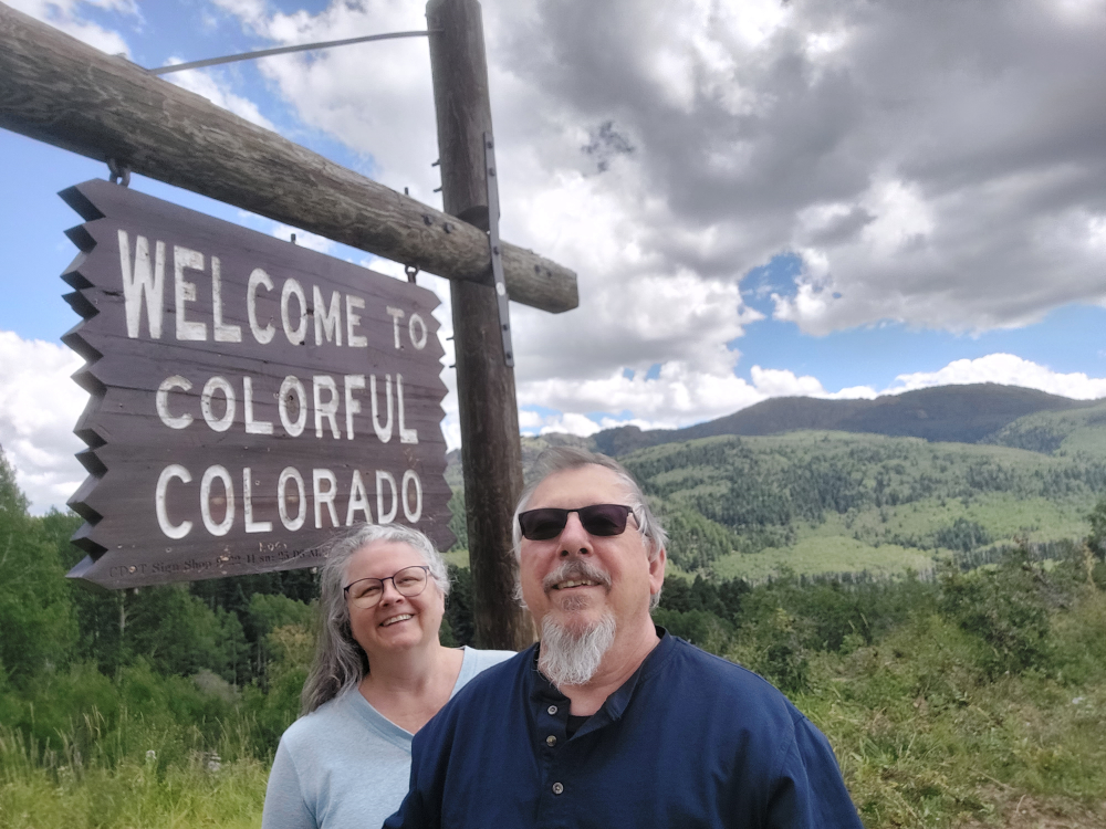 Photo of Linda Letherwood in Colorado with her husband.