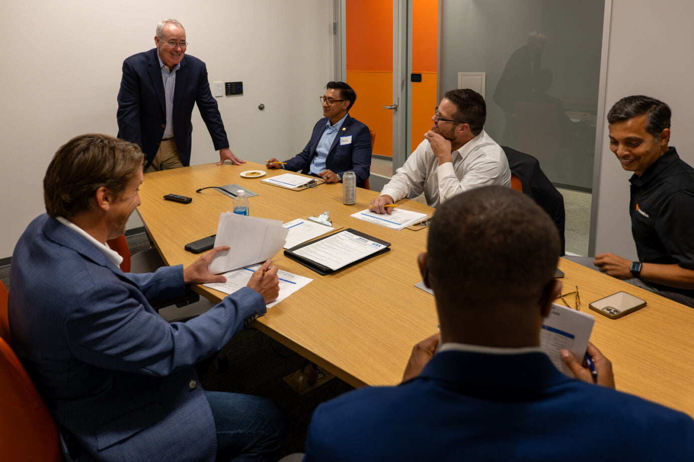 Team working together. 