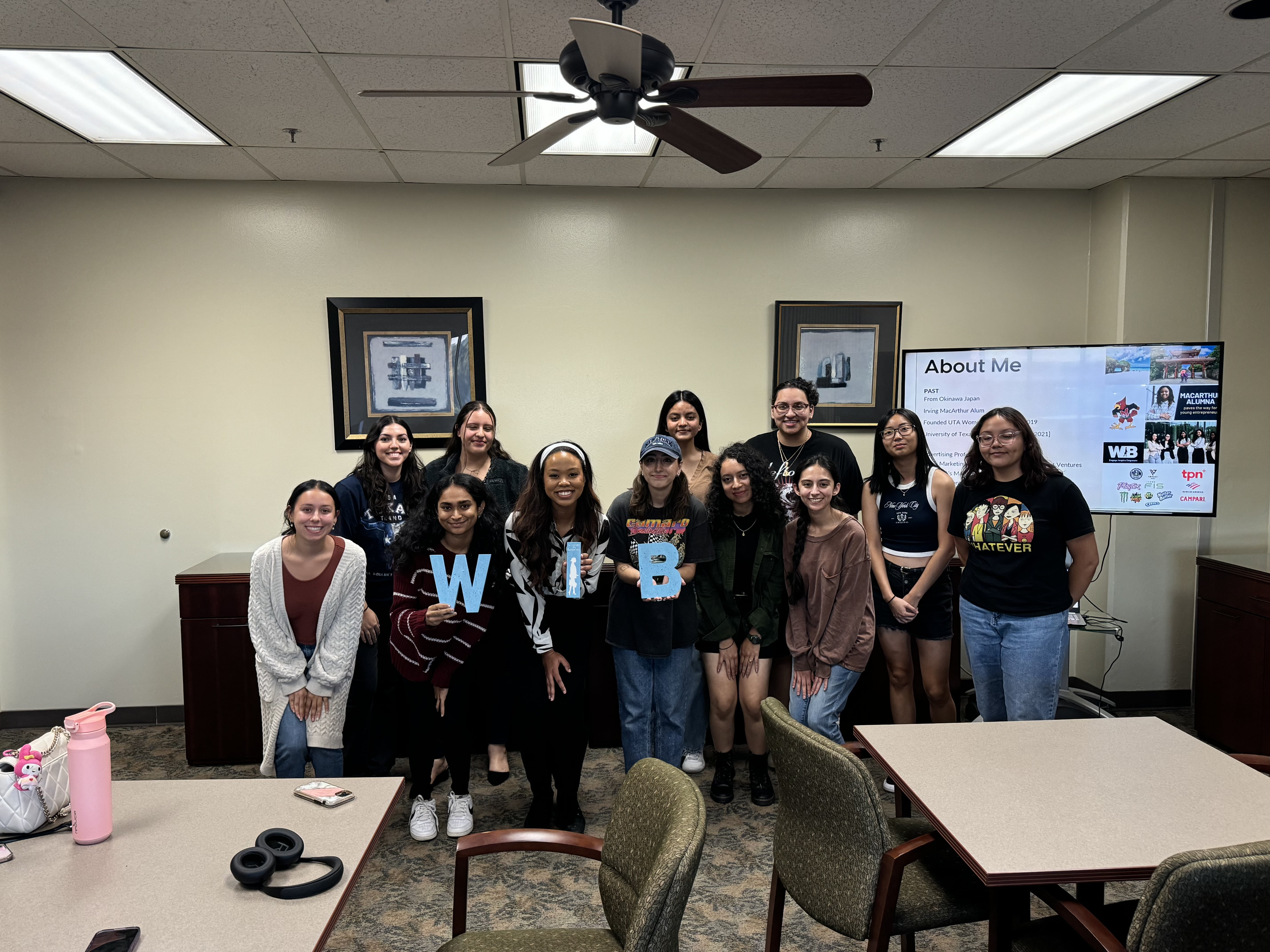 Members of the UTA Women in Business Student Organization pose for a photo at the UTA College of Business. (Courtesy Photo)