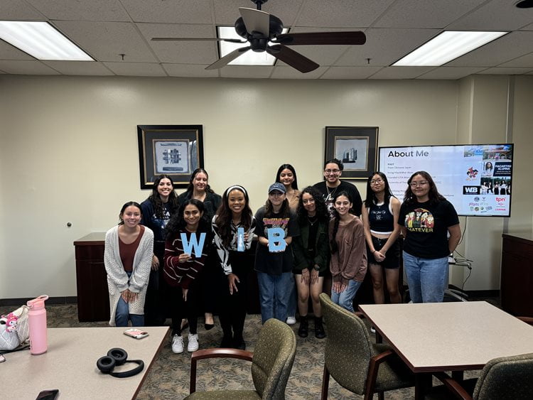 Members of the UTA Women in Business Student Organization pose for a photo at the UTA College of Business. (Courtesy Photo)