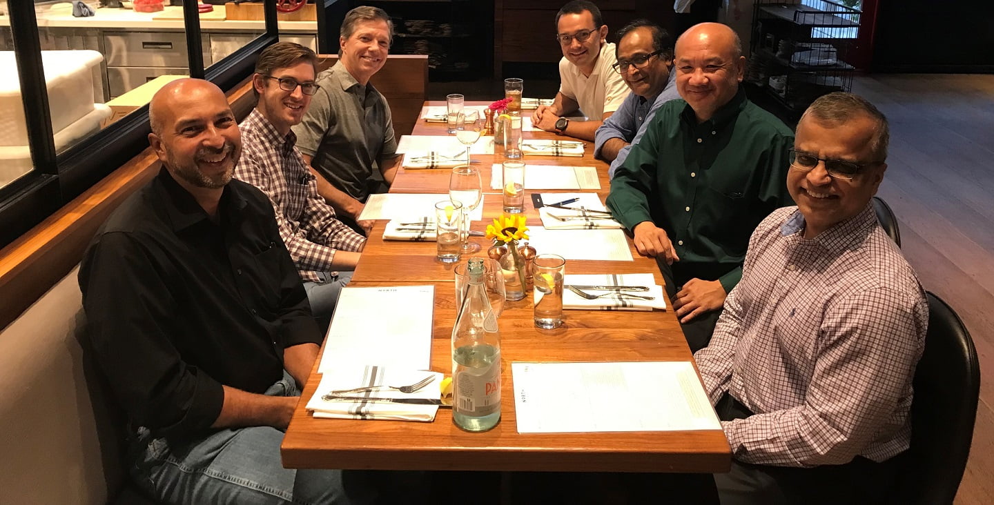 Faculty and Staff eating out together