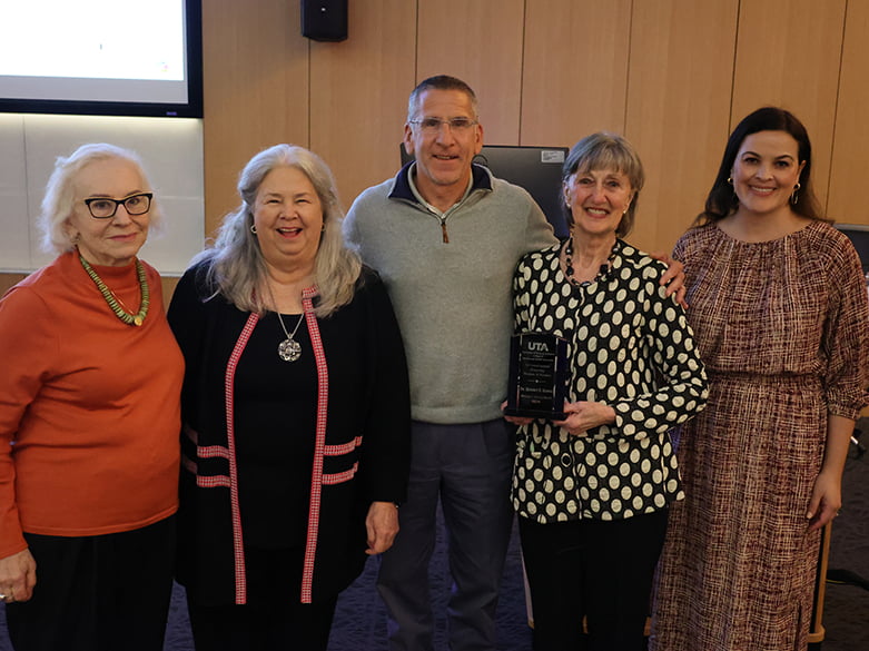 standing together Dr. Florence Haseline, Dr. Elizabeth Merwin, Dr. Paul Fadel, Dr. Beverly Ulrich, Dr. Priscilla Tamplain