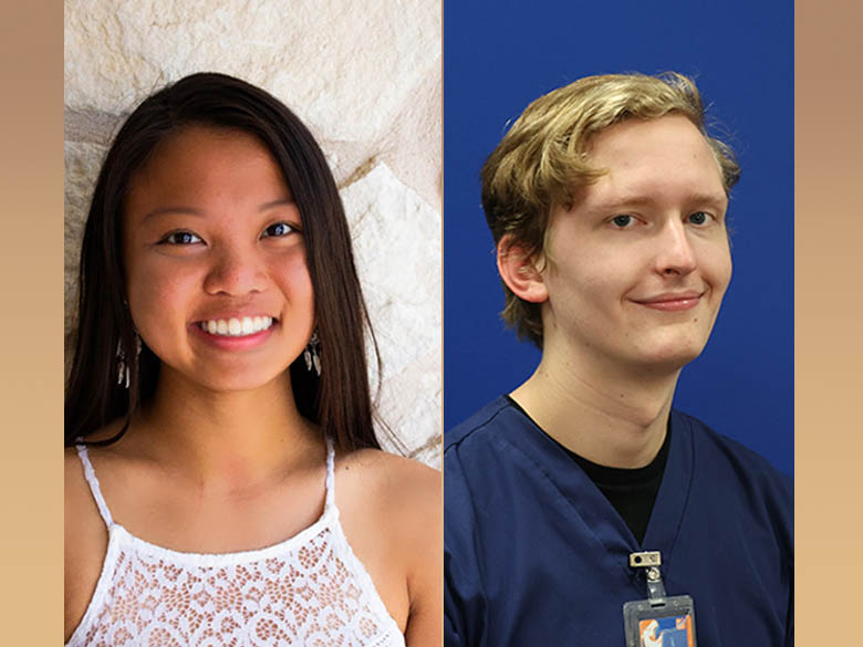 Emily Yu and Jacob Ingram portraits side by side