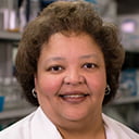 Portrait of Rhonda Prisby in a laboratory