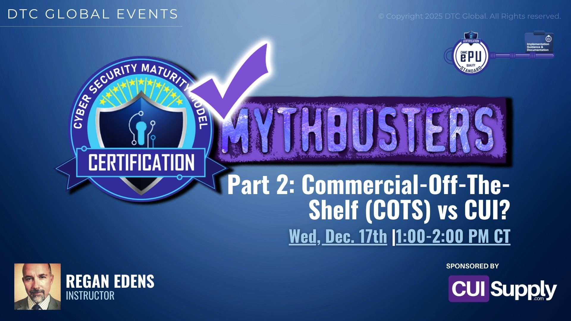 MythBusters 2: C O T S vs C U I