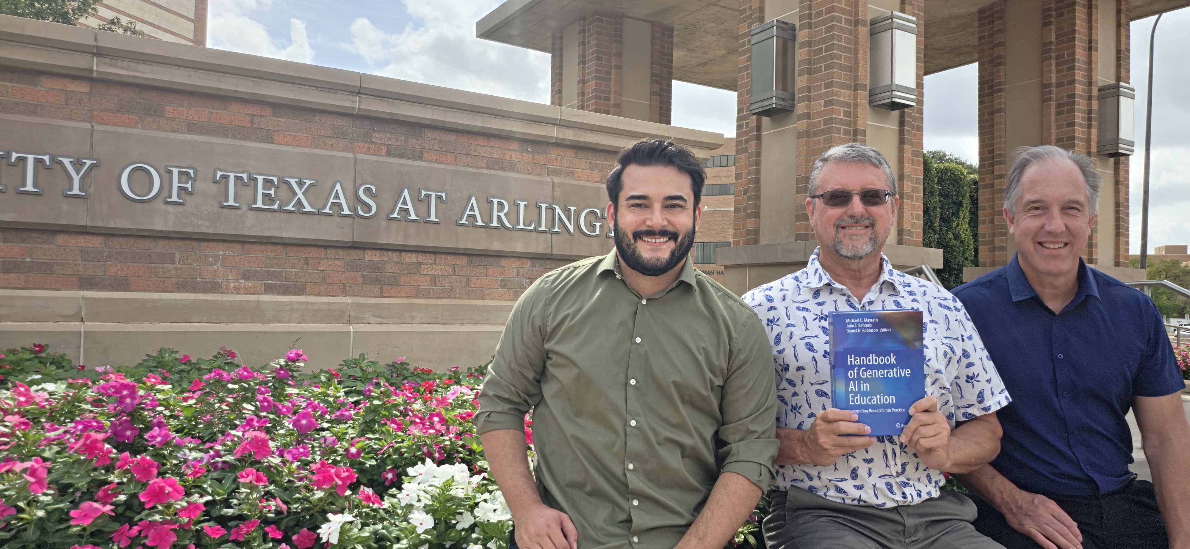 Photo of Dr. Luis E. Pérez Cortés, Dr. Daniel Robinson, and Dr. Hugh Kellam 