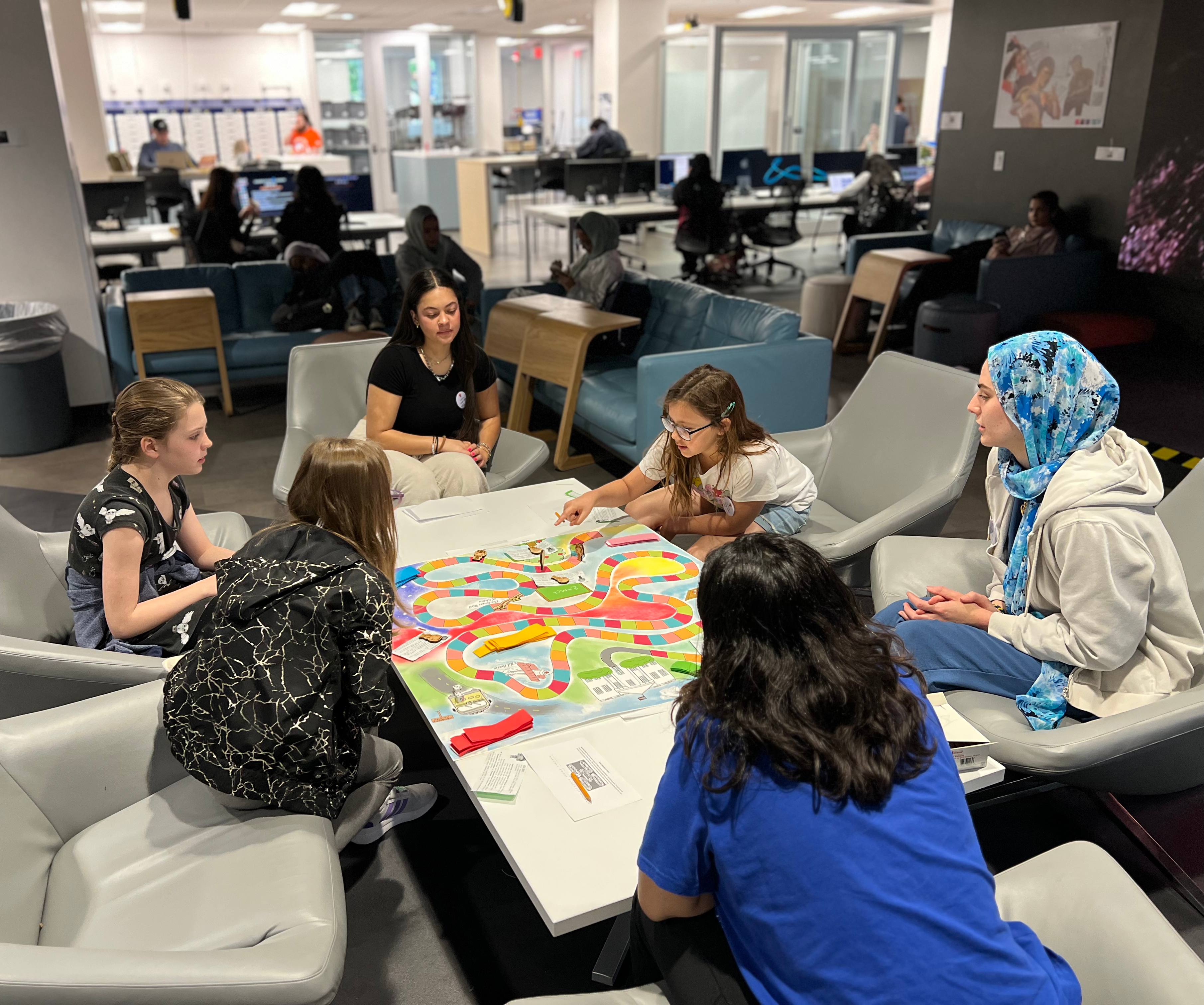 STEM Camp Kids playing game