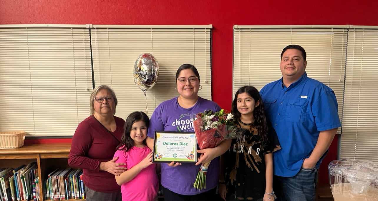 Photo of Dolores Diaz receiving her award